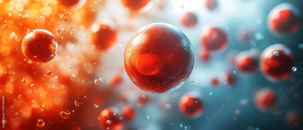 Absorption of essential vitamins in bloodstream, flat design illustration Absorption of essential vitamins in bloodstream, flat design illustration