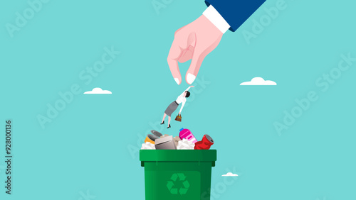 gender inequality, female employee threw it into the trash, Mass layoffs due to inadequate human resources, impact of technological advances, loss of a job, the impact of artificial intelligence