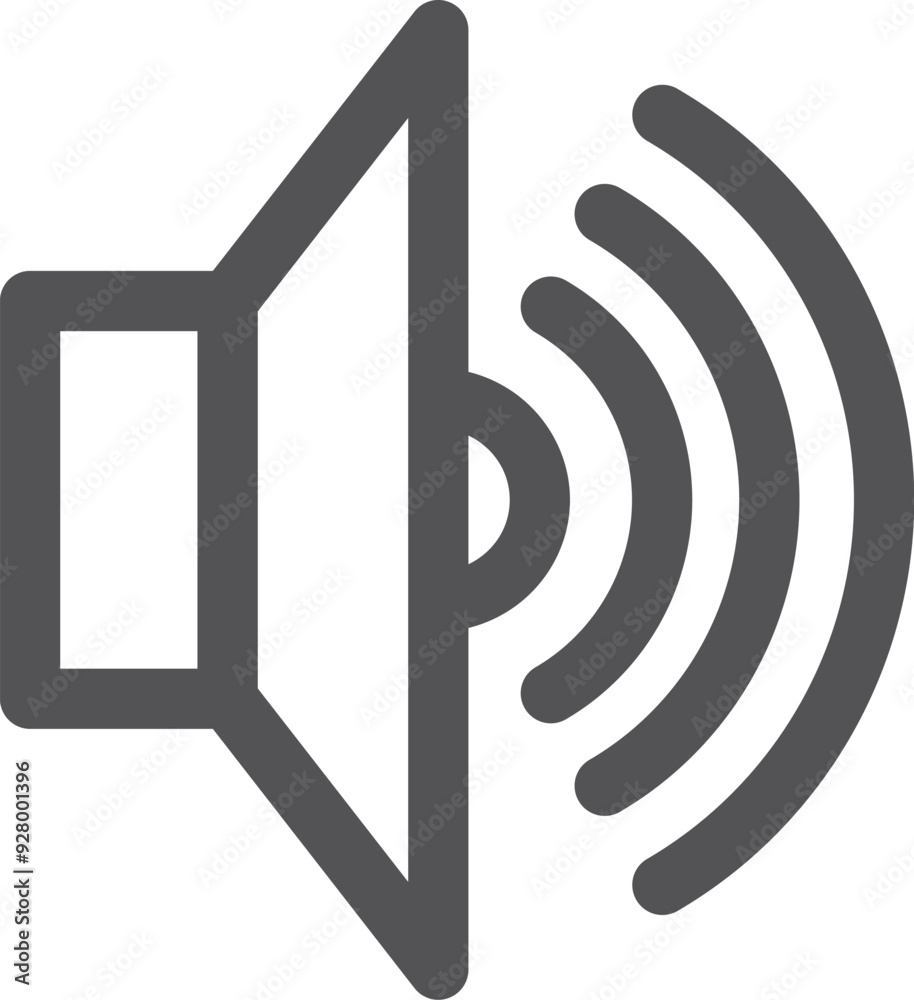 Sound symbol. Audio device sign. Speaker icon