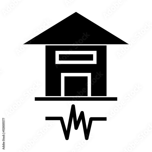 house vibration Solid icon