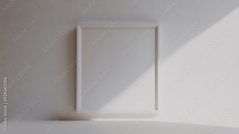 White picture frame on white background White picture frame on white background