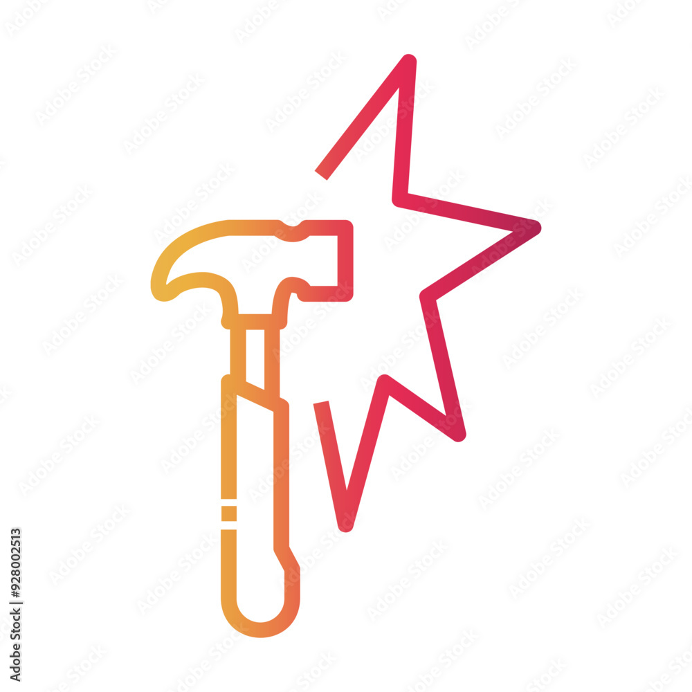 mechanical damage Line Gradient Icon mechanical damage Line Gradient Icon