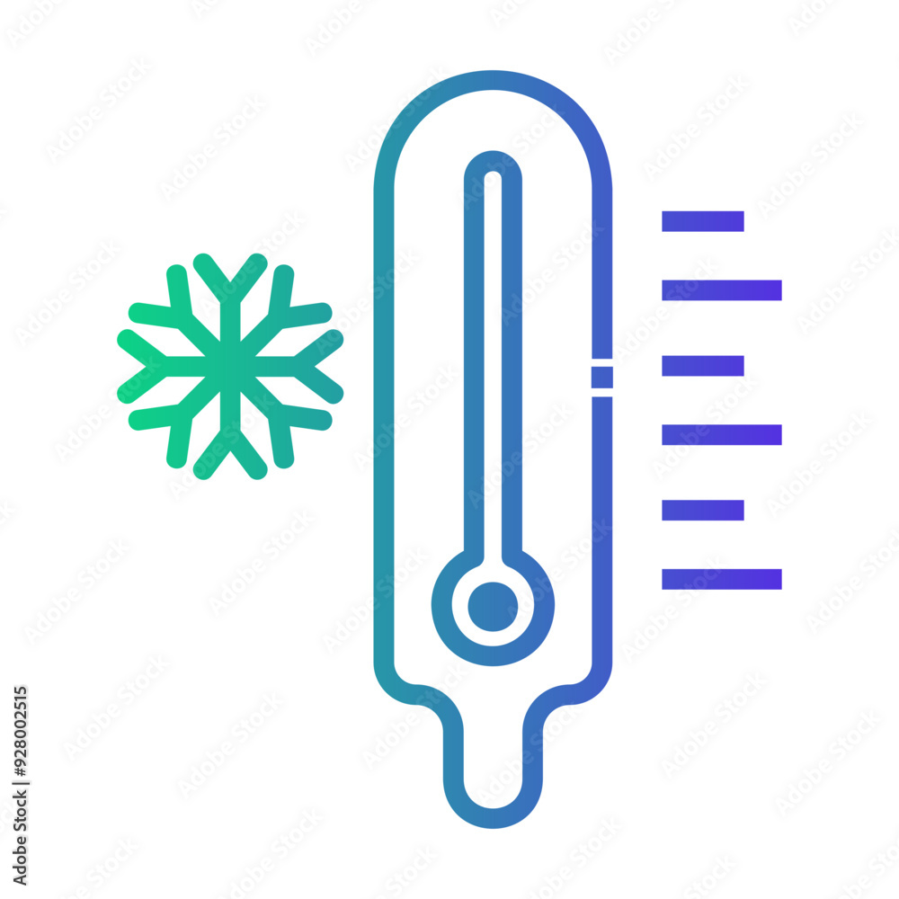 low temperature Line Gradient Icon low temperature Line Gradient Icon
