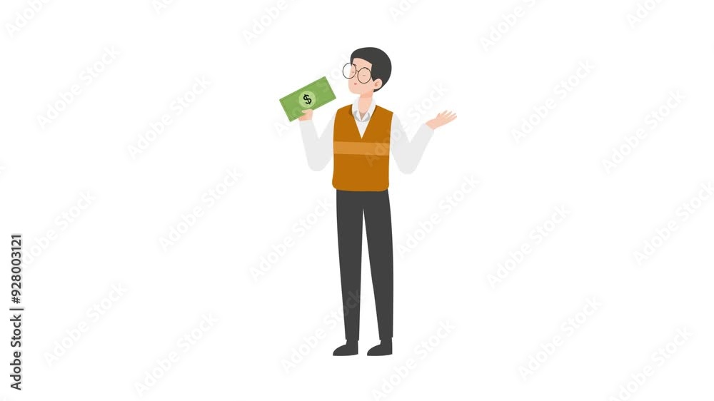 Man holding a Money Man holding a Money