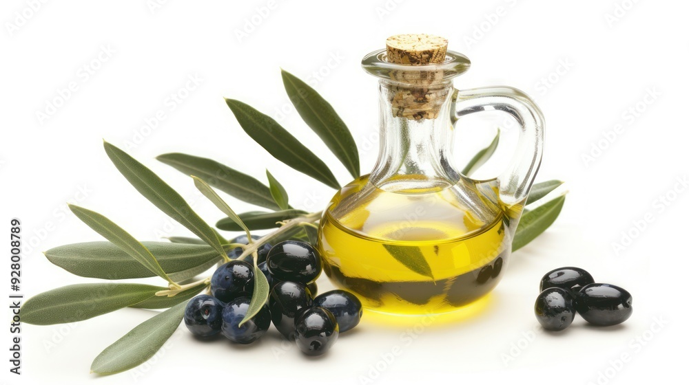 Olive Oil, Olives and Branch