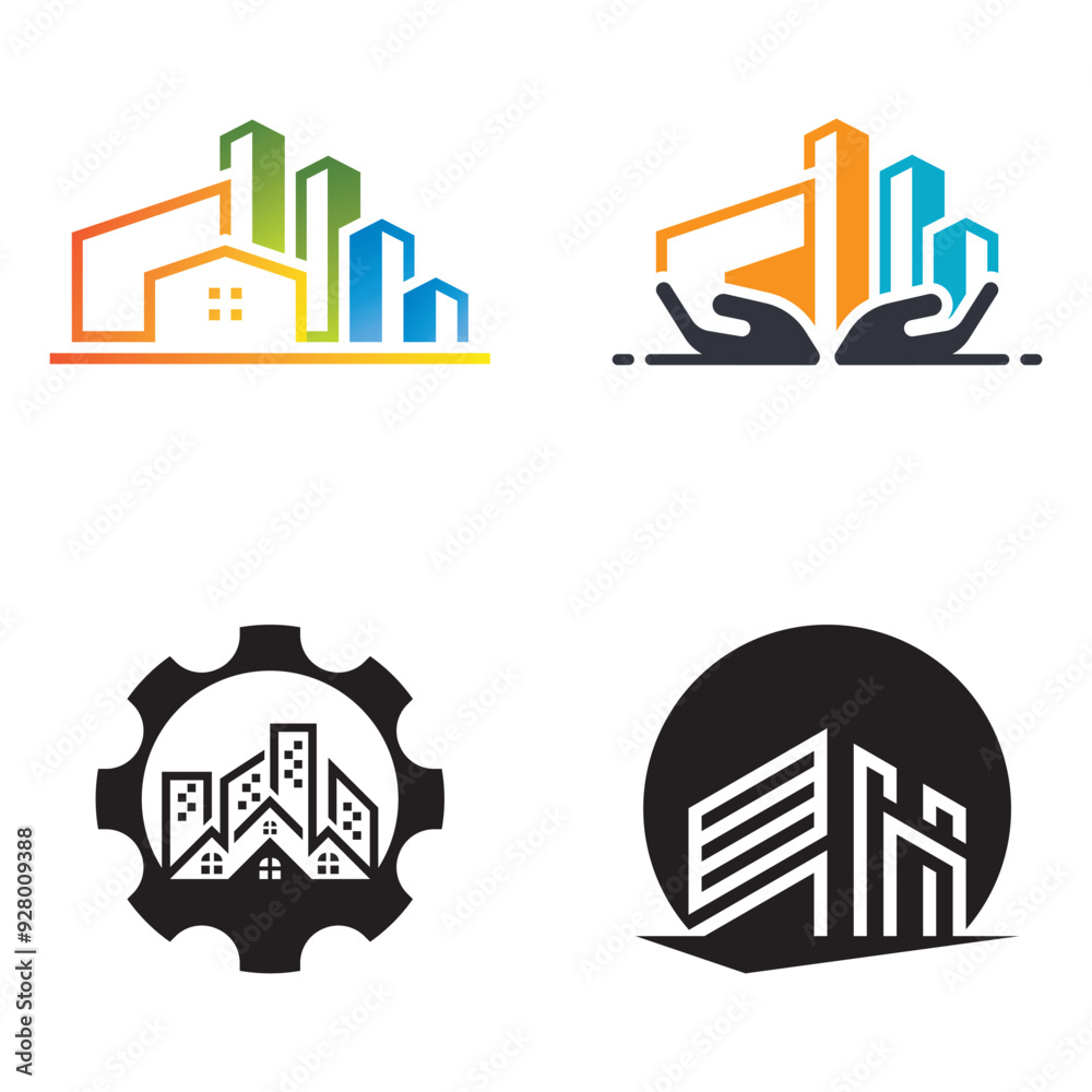 Fototapeta premium Real estate logo icon design