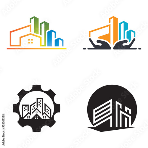 Real estate logo icon design