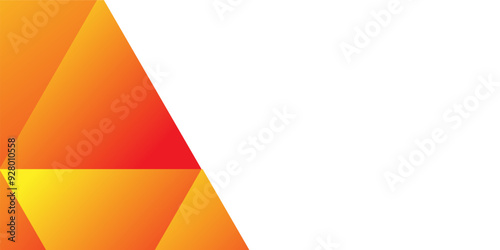 It's an orange and yellow triangular pattern on a white background.