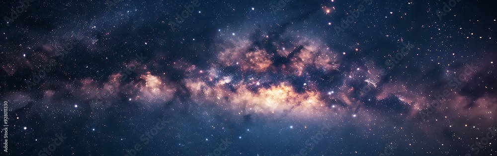 Fototapeta premium Beautiful night nature sky galaxy