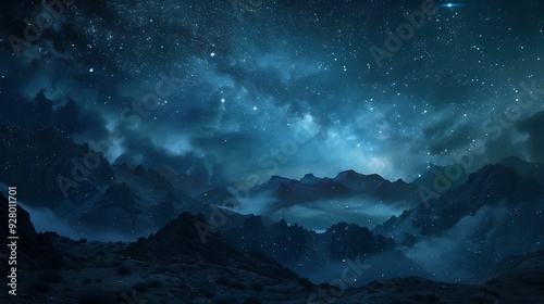 Beautiful night nature sky galaxy