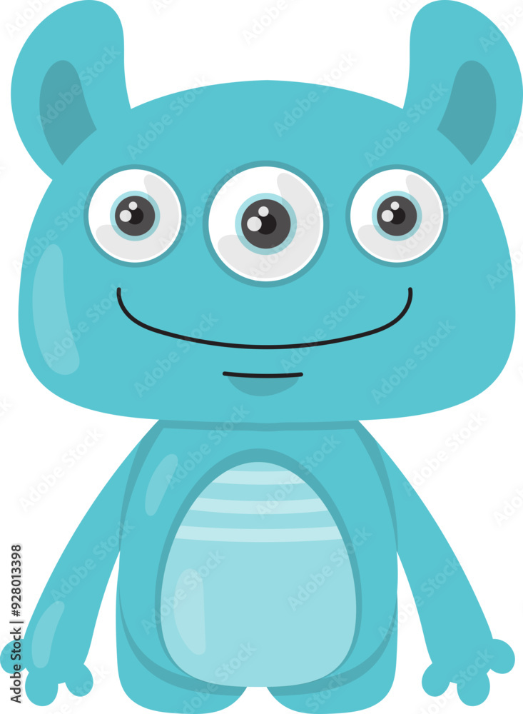 Cute Colorful Monster Illustration Cute Colorful Monster Illustration