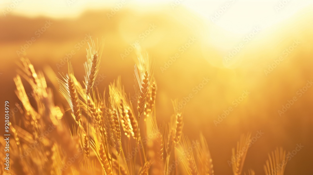 Golden Wheat Field at Sunset Golden Wheat Field at Sunset