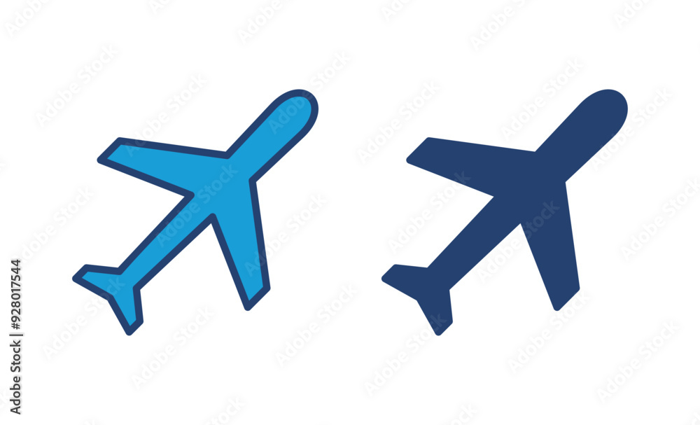 Fototapeta premium Plane icon vector. Airplane icon vector. Flight transport symbol. Travel illustration. Holiday symbol