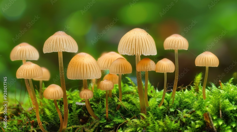 Mushrooms growing in a forest Mushrooms growing in a forest