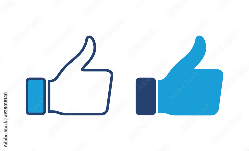 Thumbs up icon vector. Hand like. Like icon vector. Thumbs up icon vector. Hand like. Like icon vector.