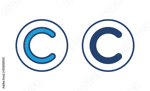 Copyright icon vector. copyright symbols