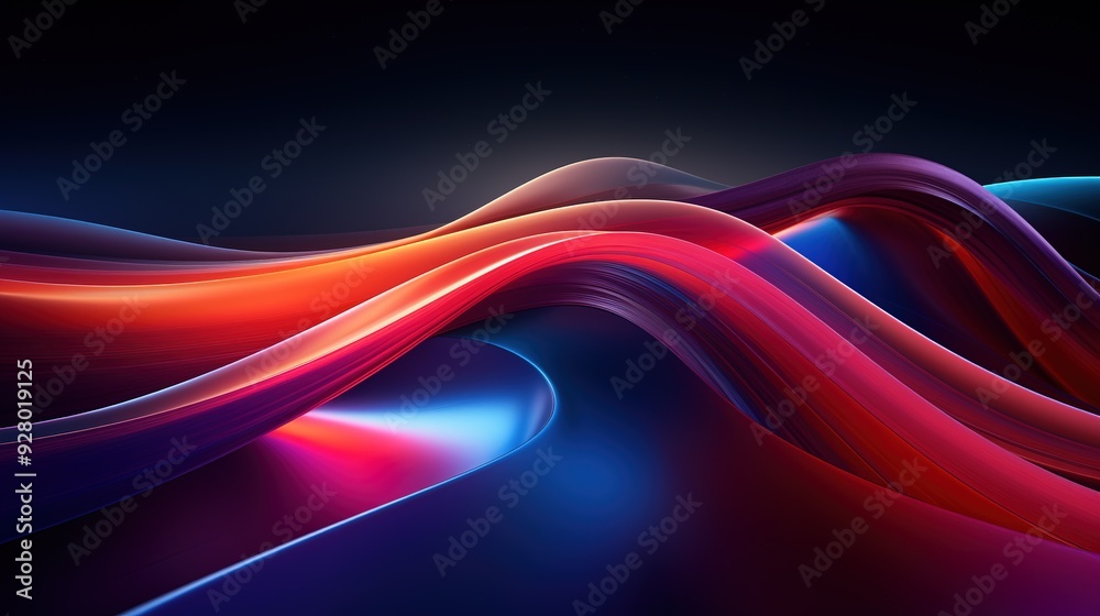 Abstract colorful 3D waves. Abstract colorful 3D waves.
