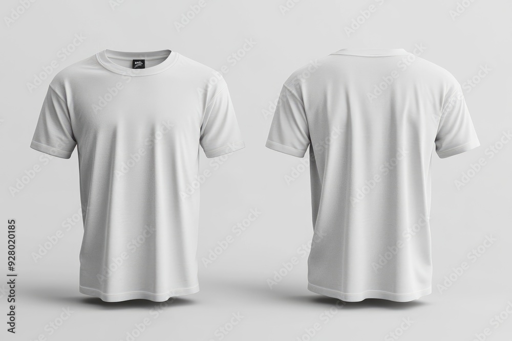 template front and back white tshirts,3d render,3d with generative ai template front and back white tshirts,3d render,3d with generative ai