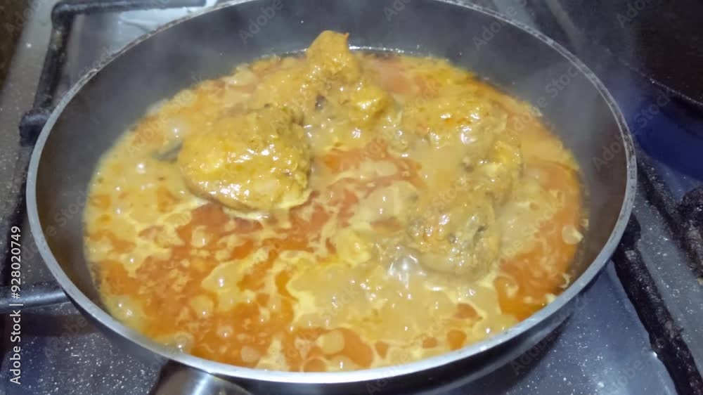 Cooking chicken on a bare simmer Cooking chicken on a bare simmer