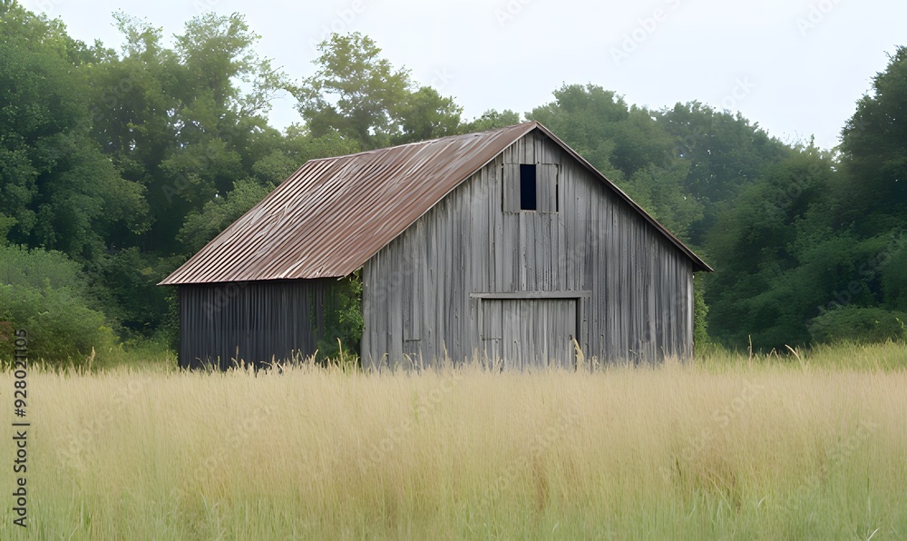 old barn in the field old barn in the field