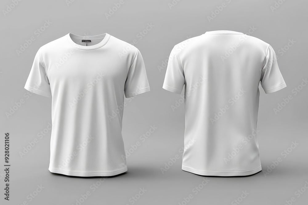template front and back white tshirts,3d render,3d with generative ai template front and back white tshirts,3d render,3d with generative ai