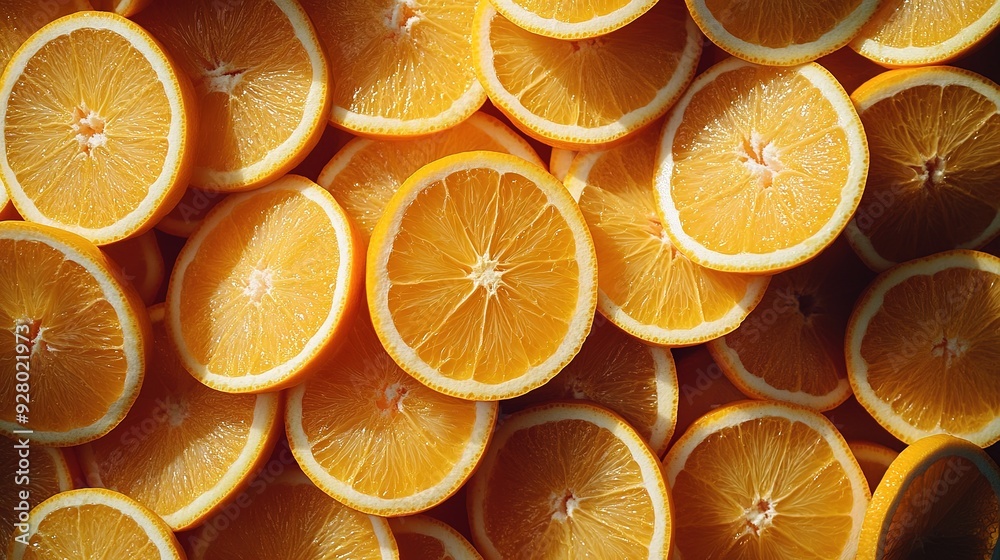 Stunning Top View of a Massive Orange Slices Arrangement, Realistic Texture and Brightly Lit for a Vibrant Visual Impact Stunning Top View of a Massive Orange Slices Arrangement, Realistic Texture and Brightly Lit for a Vibrant Visual Impact