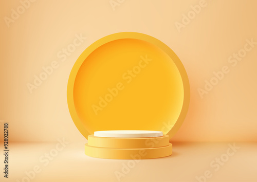 Modern 3D Yellow and White ...