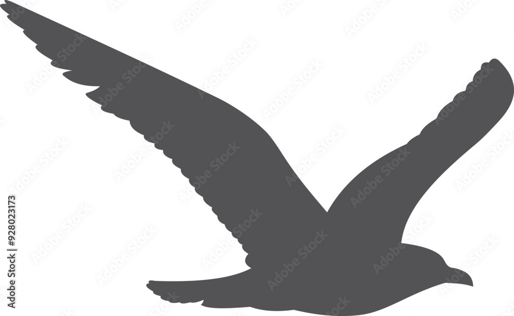 Wild bird flying. Black animal wings silhouette Wild bird flying. Black animal wings silhouette