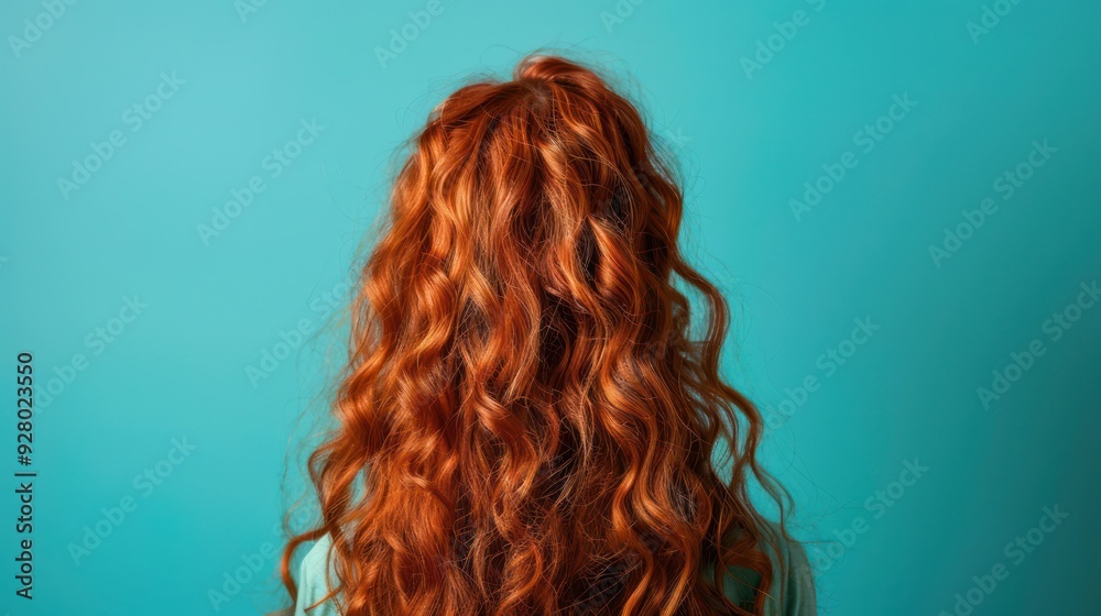 Redhead Woman with Long Curly Hair Redhead Woman with Long Curly Hair