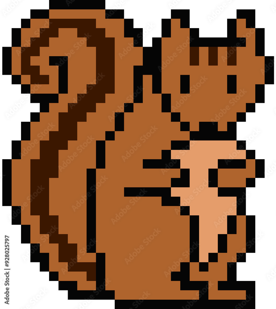 Fototapeta premium chipmunk, squirrel, animal, small animal, cute animal, cute, mammal, small, pixel, pixel art, dot, dot animal, pixel chipmunk, pixel squirrel, pixel animal, dot chipmunk, dot squirrel 