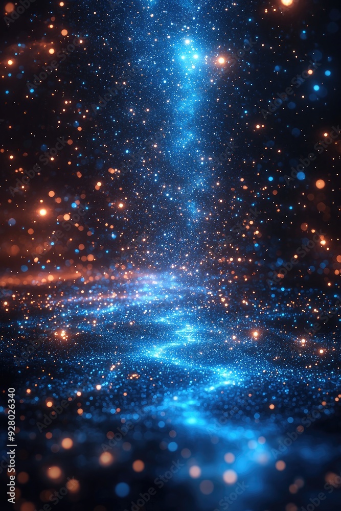 Obraz premium Abstract technology background featuring blue geometric shapes.