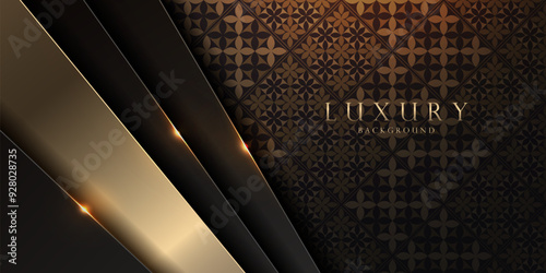Luxurious Elegant Black and Gold Geometric Design, Abstract Elegance for HD Wallpaper, Web, and More, Stylish Graphics for Cover Design, Menu Templates and Web Graphics