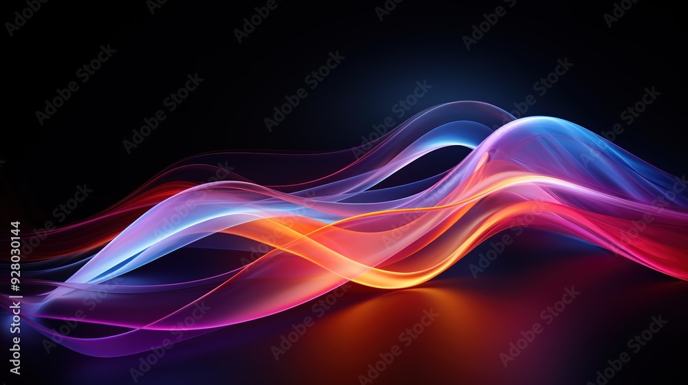Abstract glowing wave background. Abstract glowing wave background.