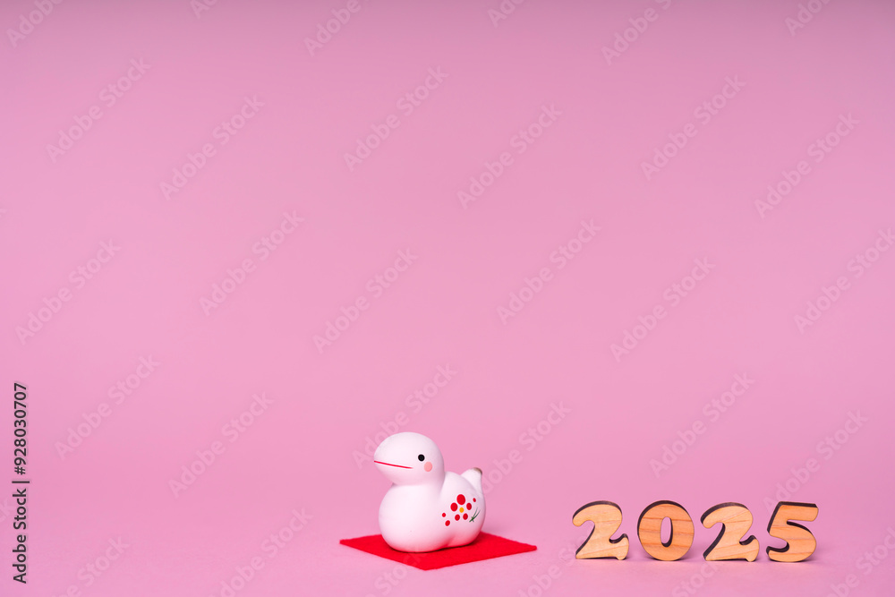 2025年 干支のかわいいヘビの年賀状素材 2025年 干支のかわいいヘビの年賀状素材
