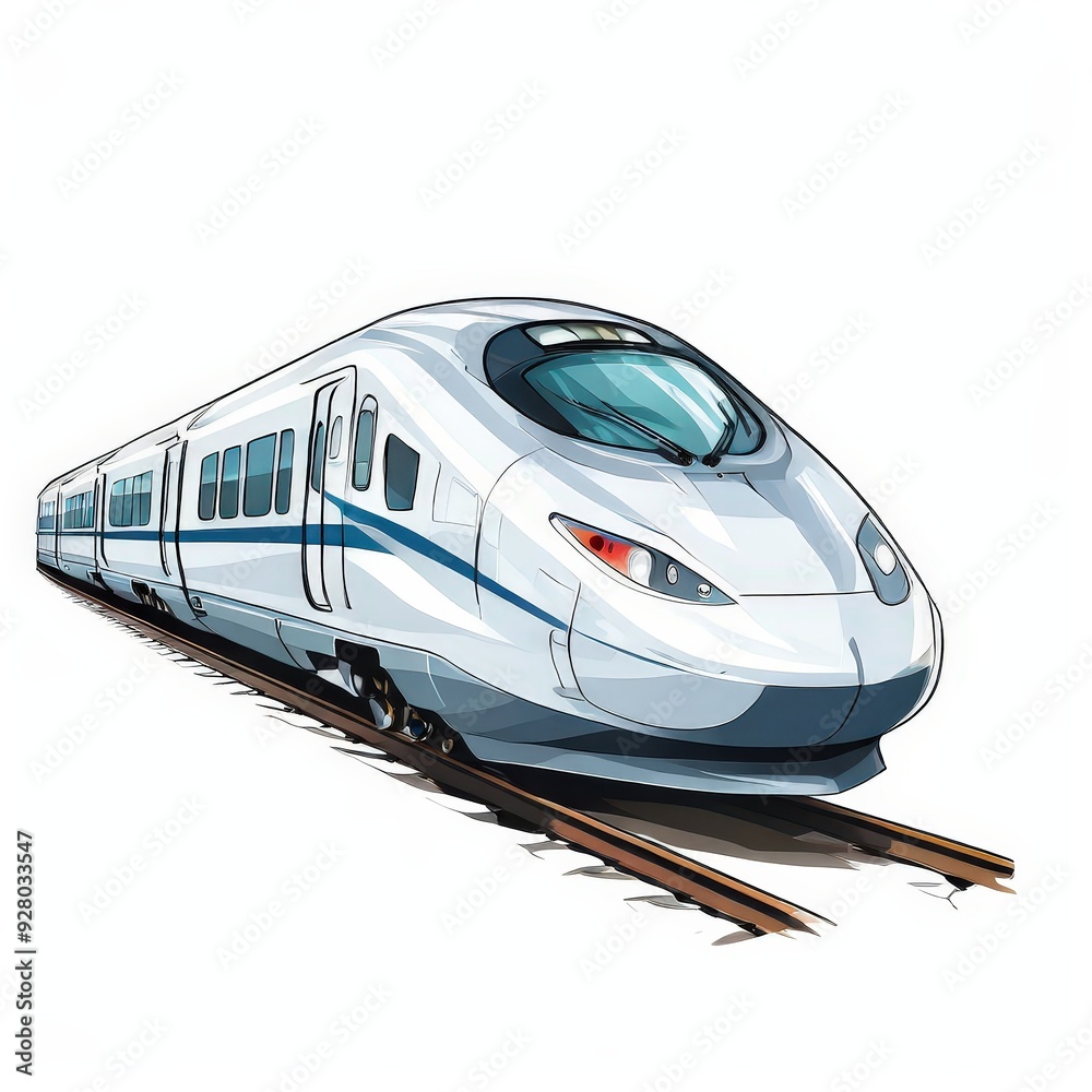 Naklejka premium the AI Image Generator, Bullet Train