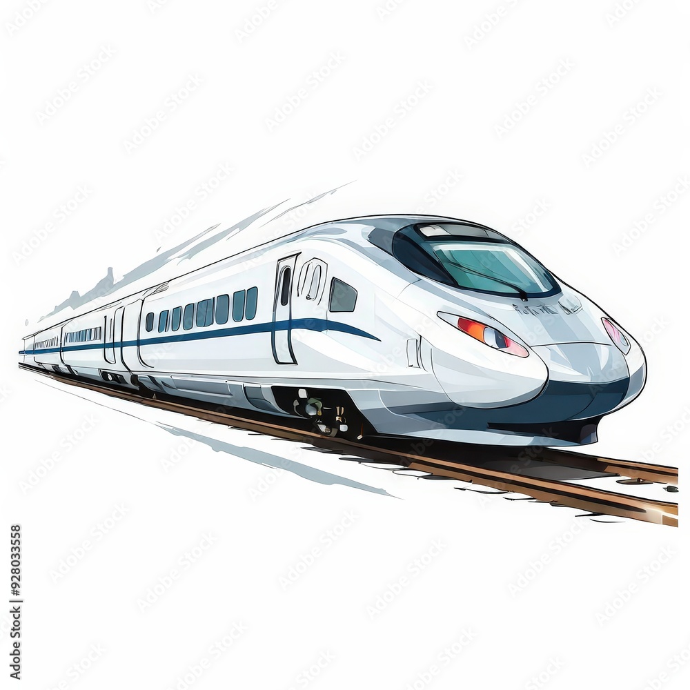 Naklejka premium the AI Image Generator, Bullet Train