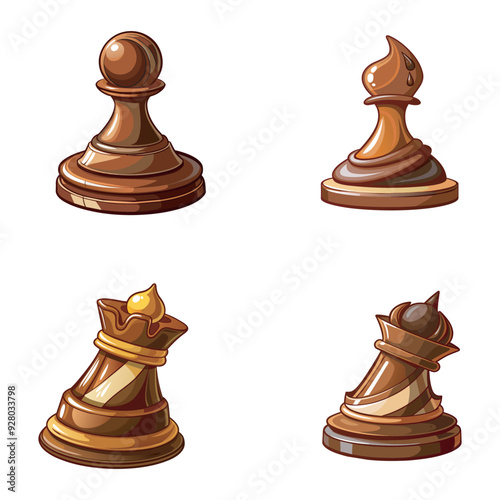 set of chess pieces