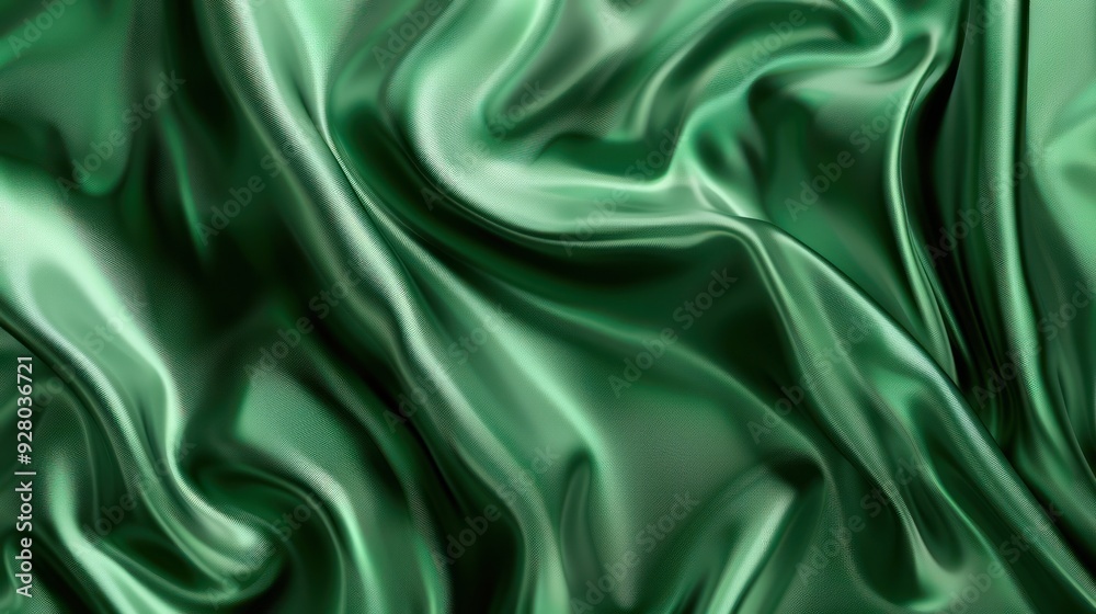 Abstract Green Silk Fabric Texture Abstract Green Silk Fabric Texture