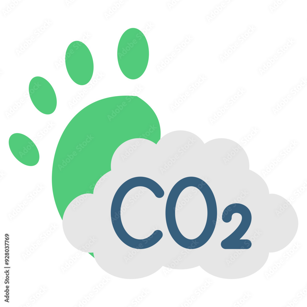 Carbon Footprint multi color icon, related to ecology and environment theme. Use for modern concept, UI or UX kit, web and app development. Carbon Footprint multi color icon, related to ecology and environment theme. Use for modern concept, UI or UX kit, web and app development.
