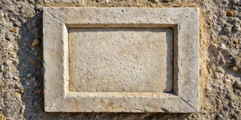 Square shape carved into stone block, Square, stone, carved, ancient, texture, geometric, pattern, design, architecture