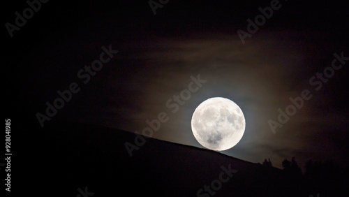 full moon in the night sky