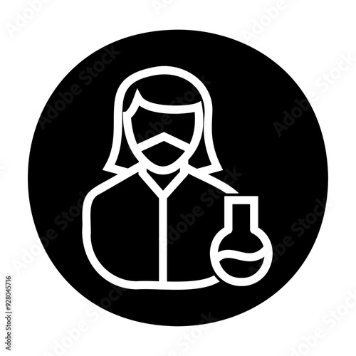 researcher profile Solid icon