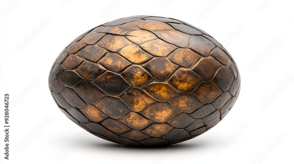 A detailed, artistic representation of a textured egg, featuring a unique, patterned shell in earthy tones and a sleek oval shape. A detailed, artistic representation of a textured egg, featuring a unique, patterned shell in earthy tones and a sleek oval shape.