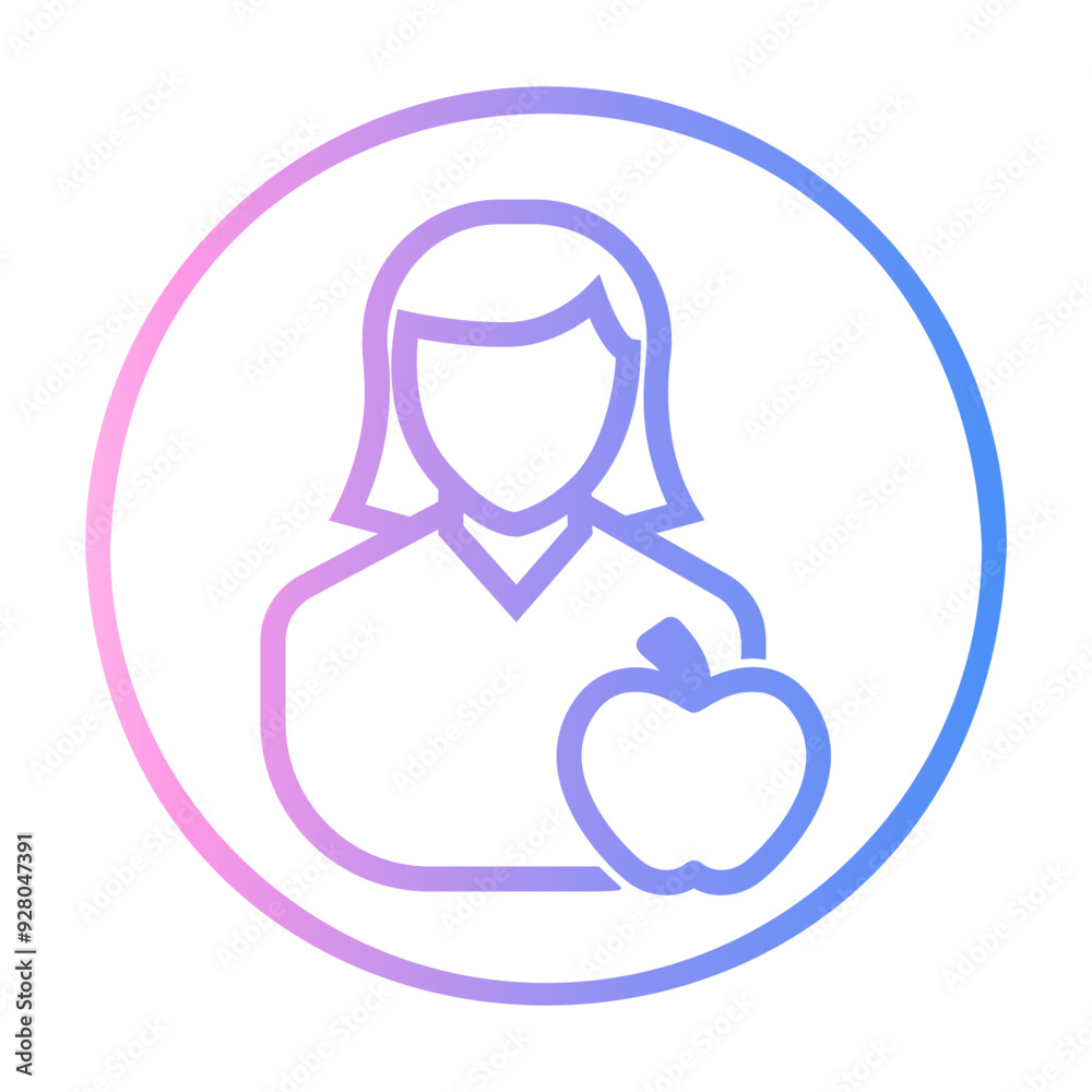 nutritionists profile Line Gradient Icon nutritionists profile Line Gradient Icon