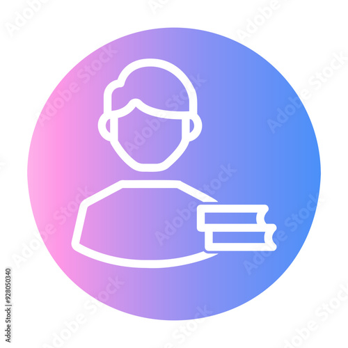 librarian profile Gradient icon
