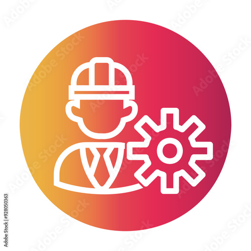 mechanical engineer profile Gradient icon