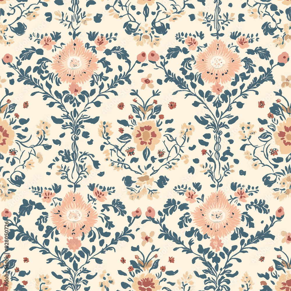 Fototapeta premium seamless pattern with flowers