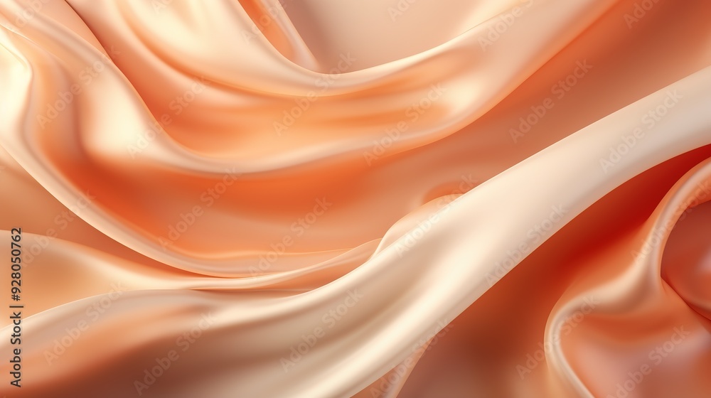 Abstract smooth peach fabric background. Abstract smooth peach fabric background.