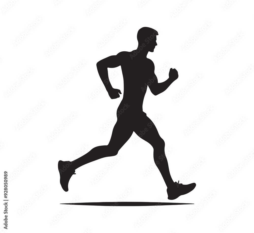 silhouette of a person running silhouette of a person running
