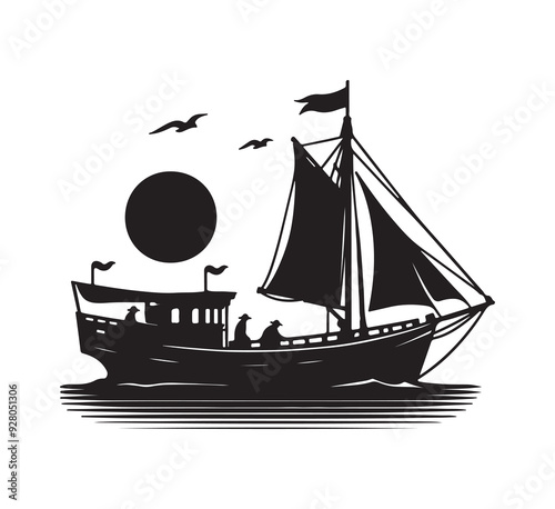 ship on the sea